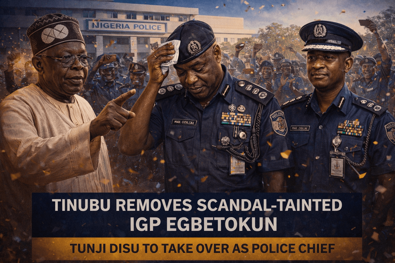 Bola Tinubu Removes Scandal-Hit Police Chief Kayode Egbetokun; Tunji Disu Set to Take Over Amid Internal Jubilation