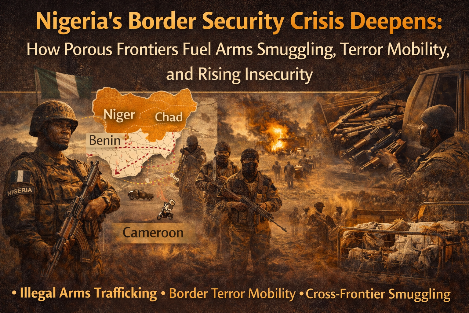 Nigeria’s Border Security Crisis Deepens: How Porous Frontiers Fuel Arms Smuggling, Terror Mobility, and Rising Insecurity