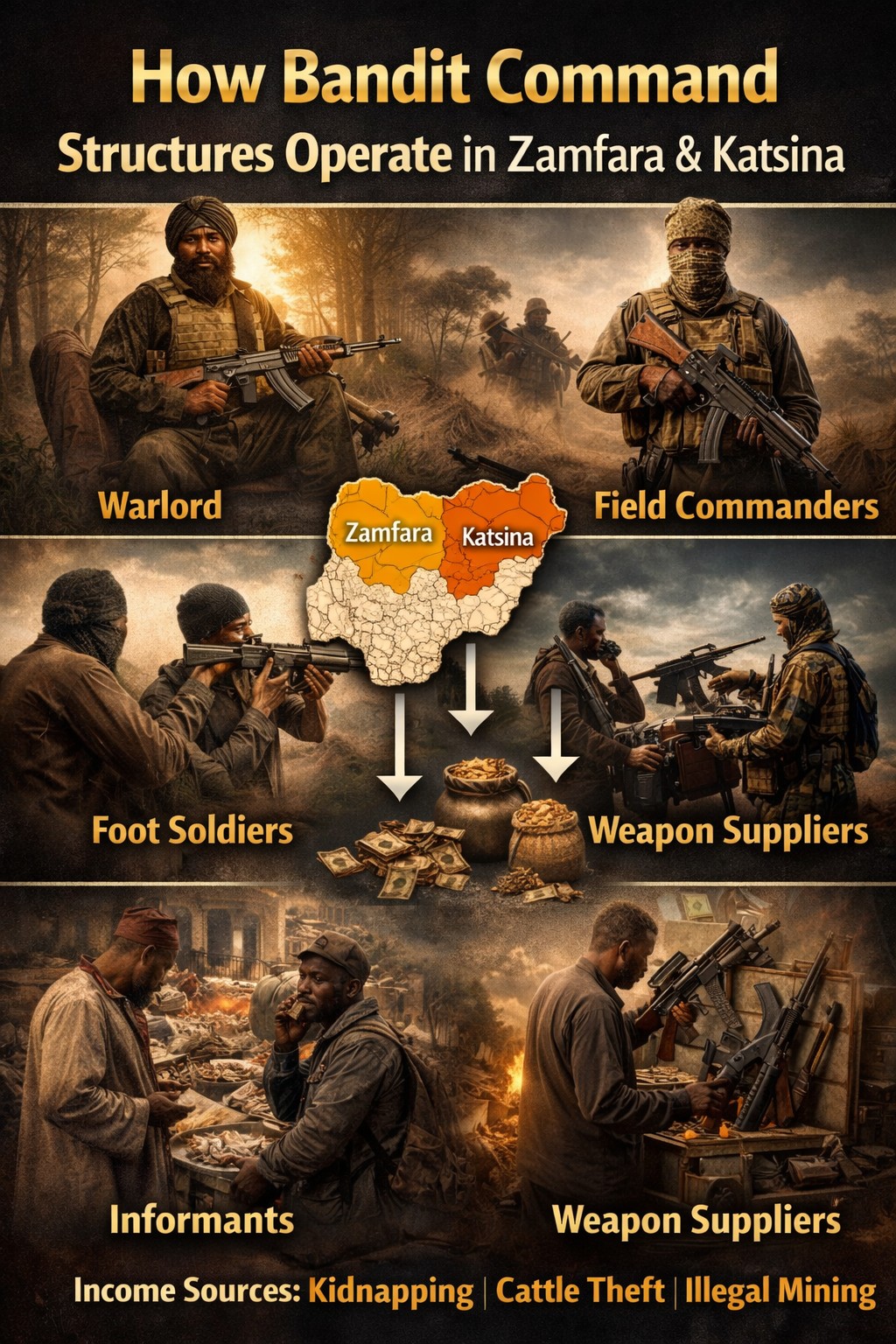How Bandit Command Structures Operate Across Zamfara & Katsina: Inside the Criminal Networks